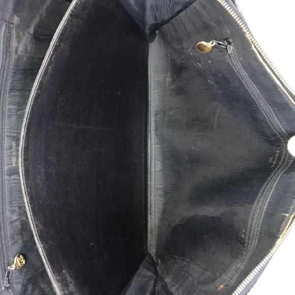 Chanel Laptop Zip Case Clutch Portfolio Black Patent Leather w Enamel CC Logo - Picture 8 of 12